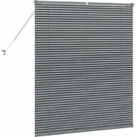 vidaXL Venetiaanse jaloezie Donkergrijs 130 x 120 cm 25 mm Aluminium