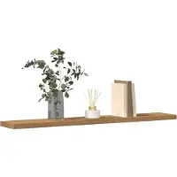 vidaXL Wandschappen 4 st 60x10x1,5 cm bewerkt hout artisanaal eiken