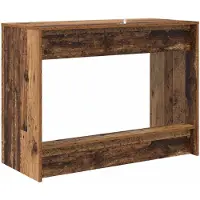 vidaXL Bedtafel/Bureau, gerecycled hout, houtvezel, 100 x 45 x 75 cm