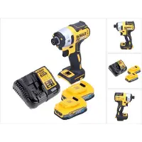 DeWalt DCF 887 E2 accu-slagmoersleutel 18 V 205 Nm 1/4" borstelloos + 2x oplaadbare batterij 1,7 Ah + lader
