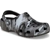 Crocs Classic Camouflage Clog - Zwart/Leisteengrijs