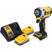 DeWalt DCF 922 E2 accu-slagmoersleutel 18 V 406 Nm 1/2" borstelloos + 2x Powerstack-accu 1,7 Ah + lader