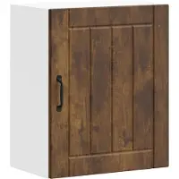 vidaXL Keukenwandkasten 2 st Lucca bewerkt hout gerookt eikenkleurig
