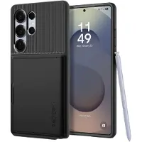 Spigen Slim Armor CS Backcover voor de Samsung Galaxy S25 Ultra - Zwart