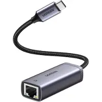 UGREEN USB-C Gigabit Ethernet-adapter - 10/100/1000 Mbps - 20cm - Grijs