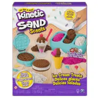Spin Master Kinetic Sand Scents Speelset - IJsjes Thema, 3 Geuren, 6 Gereedschappen, Sensory Speelgoed voor Kinderen vanaf 3 Jaar, Perfecte Ker