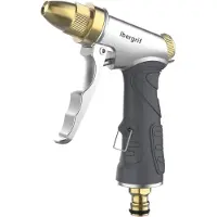 OEM Tuinslang, metalen slang voor reiniging, met 4 spuitmonden met permanente afsluiting, vorstbescherming. Robuuste waterslang voor tuinsprinklers, carwash, en het afspoelen van huisdieren