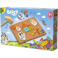 SES Creative Bluey - Hamertje tik - Voor Kinderen Vanaf 3 Jaar - 24 Vormpjes en 4 Bluey Figuurtjes