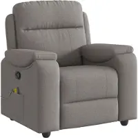 vidaXL Massagestoel verstelbaar stof taupe