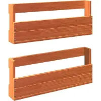 vidaXL Schoenenrekken 2 st 59x8,5x23,5 cm massief grenenhout wasbruin