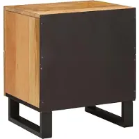 vidaXL Nachtkastje met lade Naturel 40 x 33 x 46 cm Massief Mango Hout