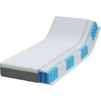 vidaXL Matras Wit en Grijs 80 x 200 cm Jacquard stof