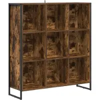 vidaXL Boekenkast 99,5 x 30 x 108,5 cm Bewerkt hout Rook Eik
