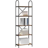 vidaXL Boekenplank 5-laags 60 x 30 x 183 cm Bewerkt hout Oudhout