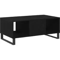 vidaXL Salontafel Zwart Eiken 90 x 50 x 36.5 cm Bewerkt hout