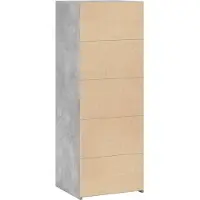 vidaXL Hoge kast 45x41x124 cm bewerkt hout betongrijs