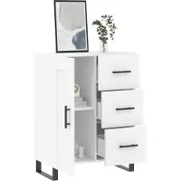 vidaXL Dressoir 69,5x34x90 cm bewerkt hout wit