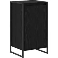 vidaXL Dressoir Zwart Eiken 43 x 36 x 75,5 cm Bewerkt hout