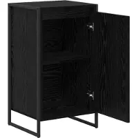 vidaXL Dressoir, zwart, eikenlook, 43 x 36 x 75,5 cm, houtvezel