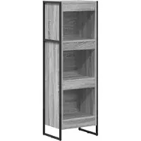 vidaXL Boekenkast 40 x 30 x 121 cm Bewerkt hout Grijs Sonoma