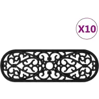 vidaXL Trapmatten 10 st 25x75 cm rubber
