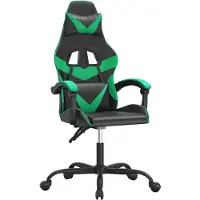 vidaXL Gamestoel kunstleer zwart en groen
