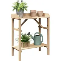 vidaXL Planttafel Naturel 75 x 40 x 90 cm Massief grenenhout