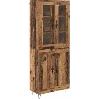 vidaXL Highboard Oud Hout 69,5 x 34 x 90 cm Bewerkt hout