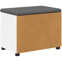 vidaXL Hallenbank Wit 60 x 38 x 46 cm Geengineerd Hout en Stof