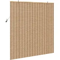 vidaXL Rolgordijn Natuurlijk en Bruin 140 x 160 cm Bamboe