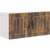 vidaXL Wandkast LUCCA Gerookt eiken 80 x 31 x 40 cm Bewerkt hout