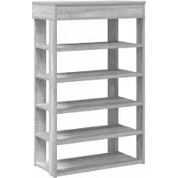 vidaXL Schoenenrek 60x30x98 cm bewerkt hout grijs sonoma