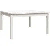 vidaXL Tuintafel 82,5x82,5x45 cm massief grenenhout wit