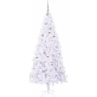 vidaXL Kunstkerstboom met 300 LED Wit 210 cm PVC en Staal