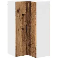 vidaXL Wandhoekkast PORTO Oudhout 57 x 57 x 100 cm Bewerkt hout