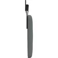 vidaXL Hangend hoofdbord Donkergrijs Stof