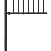 vidaXL Spike Hek BAARLO 200 x 116 cm Gepoedercoat staal Zwart