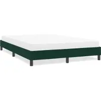 vidaXL Bedframe zonder matras 140x220 cm fluweel donkergroen