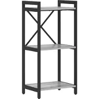 vidaXL Boekenplank 40 x 30 x 85 cm Bewerkt hout Grijs sonoma