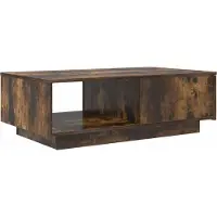 vidaXL Salontafel Rook Eiken 95 x 55 x 31 cm Bewerkt hout