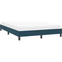 vidaXL Bedframe zonder matras 160x220 cm fluweel donkerblauw