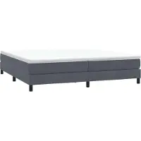 vidaXL Boxspringbed zonder matras 200x210 cm fluweel donkergrijs