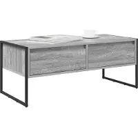 vidaXL Salontafel Grijs Sonoma 100 x 46 x 40 cm Bewerkt hout