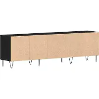 vidaXL TV Kast 150 x 30 x 44,5 cm Zwart Eiken Bewerkt hout