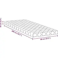 vidaXL Matras Wit 80 x 200 cm Jacquard stof