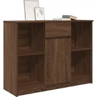 vidaXL Dressoir met lade 101x35x76 cm spaanplaat bruin eikenkleurig
