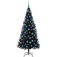 vidaXL Kerstboom Zwart 180 cm PVC