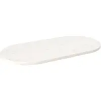 vidaXL Tafelblad ovaal 90x45x2,5 cm massief grenenhout wit