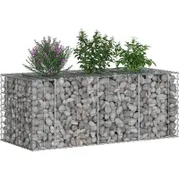vidaXL Gabion verhoogd bed 140 x 60 x 55 cm Gegalvaniseerd staal