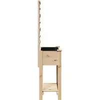 vidaXL Plantenbak Beige 71 x 38 x 152 cm Massief Vurenhout